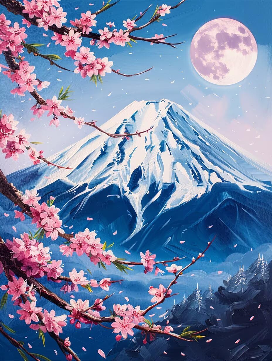 Amazon.co.jp: ダイヤモンドアート 富士山 ビーズアート, ダイヤモンド